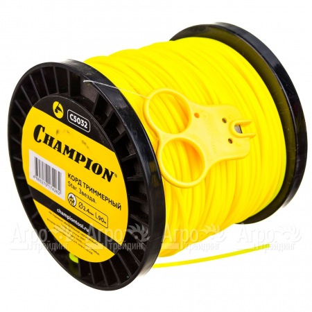 Корд триммерный Champion Star 2.4мм, 90м (звезда)+нож  в Челябинске