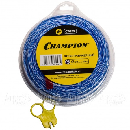 Корд триммерный Champion Sky-cutter 2.0мм, 126м (витой квадрат)+нож  в Челябинске