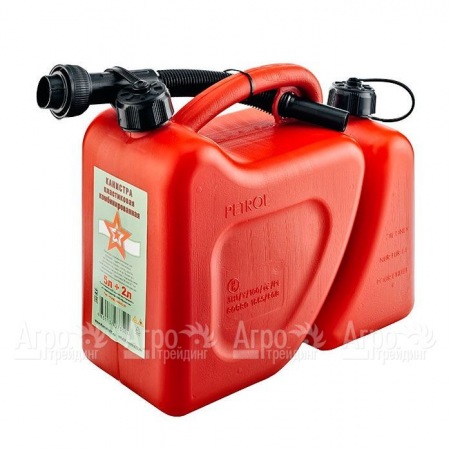 Канистра пластиковая комбинированная Звезда 5+2 л с заливным устройством в Челябинске