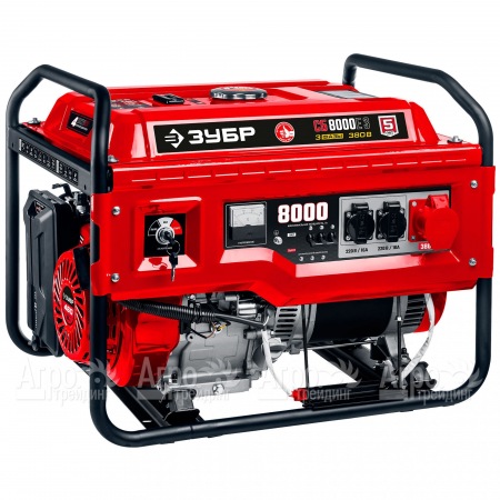 Бензогенератор Зубр СБ-8000Е-3 8 кВт с электростартером в Челябинске