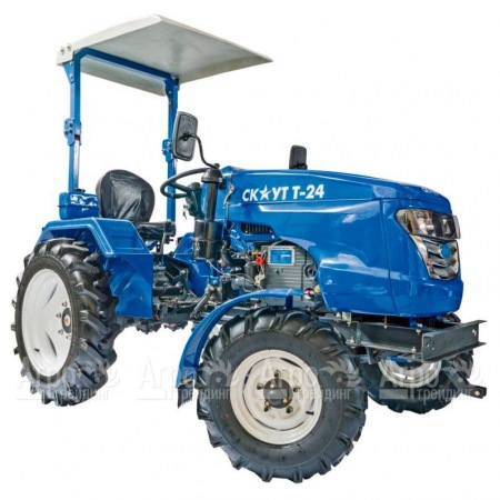 Многофункциональный минитрактор Garden Scout (Скаут) Т24 DIFF VT + почвофреза + двухкопрусный плуг + навес в Челябинске