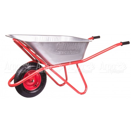Строительная тачка Оптимал одноколесная 110 л красная в Челябинске