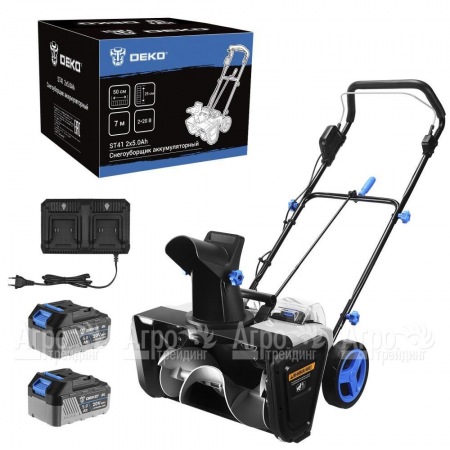 Снегоуборщик аккумуляторный DEKO ST41 2х5 Ач в Челябинске